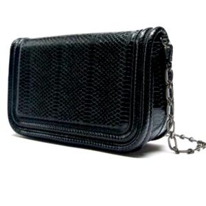 ZARA black animal print snakeskin purse